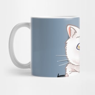 Pocket Cute White Cat Cat Mug